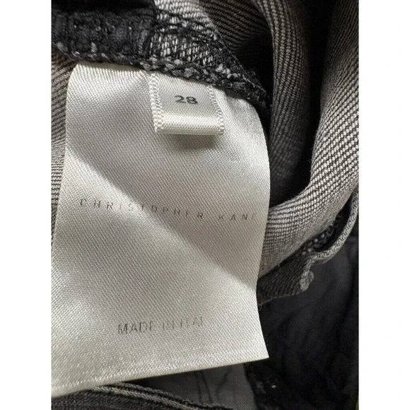 Christopher Kane Floral Deisgn Jeans Womens Size‎ 28 Gray Denim